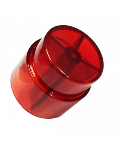 Flipper Button Transparant Rood C-905