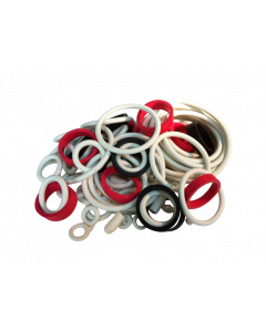 100 x White Rubber Rings 2-1/2"