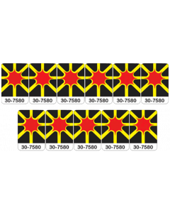 Scorpion Target Decals laminated