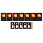 The Flintstones Bowling/Star Target Decals Gelamineerd
